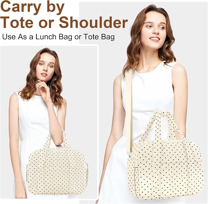 Corduroy Lunch Box Lunch Bag for Women Adults Men, Cute Insulated Work Reusable - Image 8