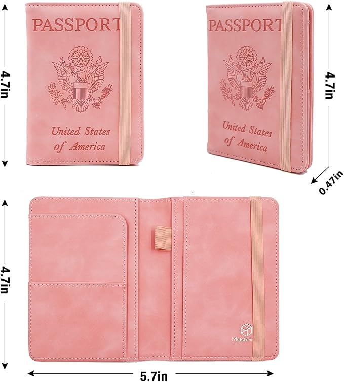 Melsbrinna Premium Leather Passport Holder Covers Case, Waterproof Rfid - Image 4
