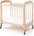 Foundations Serenity 3-Panel Clearview Compact Crib, Fixed-Side, Natural Wood by FoundationsChildrensProducts