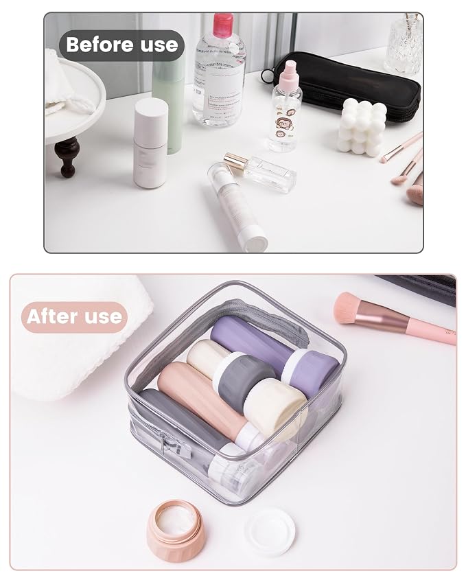 Travel Bottles for Toiletries 8 Pack, Travel Size Toiletries, Tsa Approved - Image 9