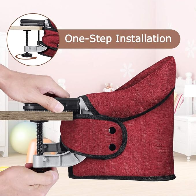 Hook On Chair, Clip on High Chair, Fold-Flat Storage Portable Baby Feeding Seat - Image 2