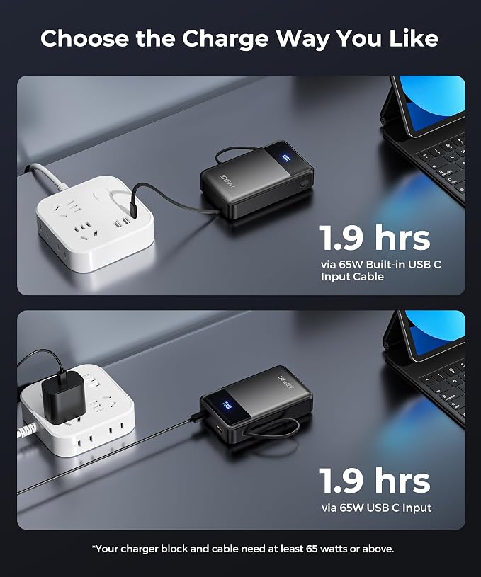 Portable Charger Power Bank - 30000mAh 65W Laptop Travel Essentials Battery - Image 7