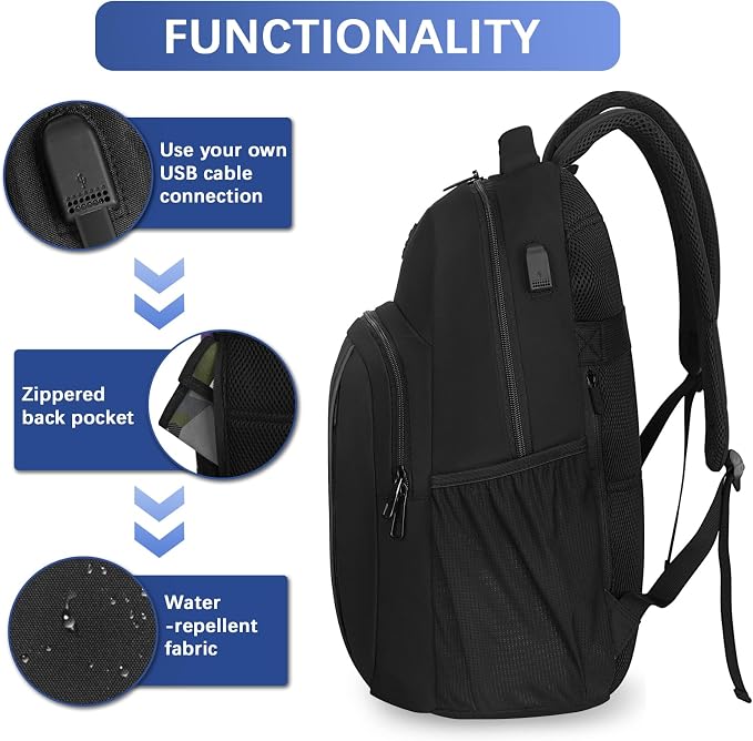 LARIPOP Extra Large Backpack, 17.3 Inch Business Laptop backpack - Image 4