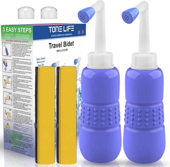 2PCS-Pack Portable Bidet for Toilet - 450ml Travel Bidet - 15oz Handheld by TONELIFE