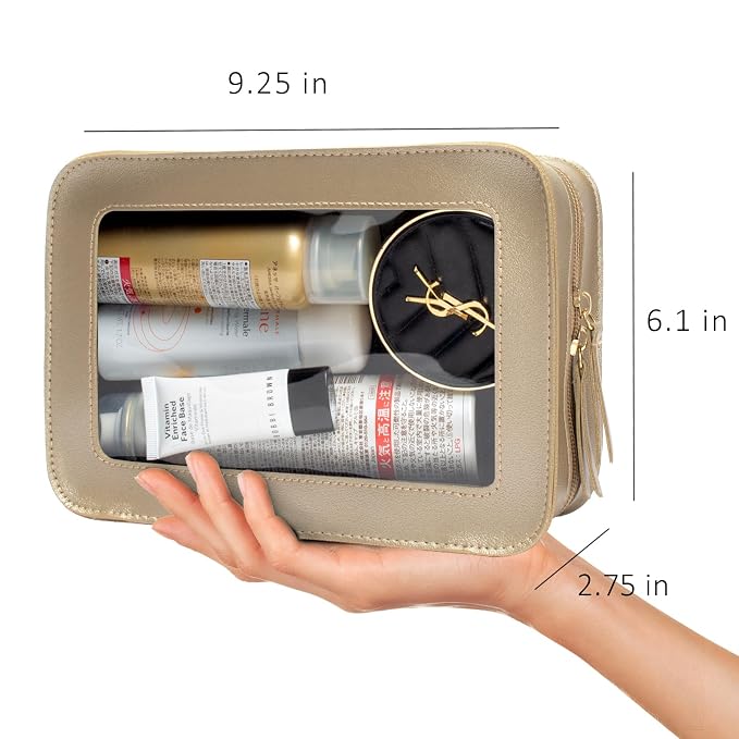 LETGO Clear Makeup Bags, TSA Approved Toiletry Bag - Image 2