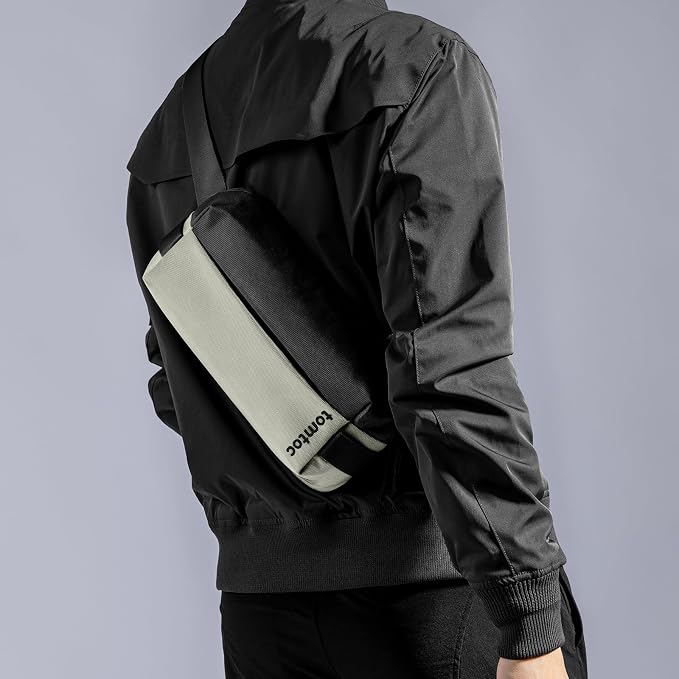 tomtoc Compact EDC Sling Bag, Minimalist Chest Shoulder Backpack Crossbody Bag - Image 2