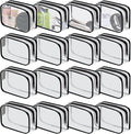 16 Pieces Clear Cosmetic Bags PVC Clear Makeup Bags TSA Approved Toiletry Bag by YedsIntu