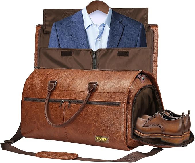 STOVER Garment Travel Duffle Bag, Large 2-in-1 Convertible Carry-on Luggage by STOVER