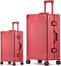Metal All Aluminum Carry-on Luggage TSA Customs Lock Zipperless Silent Rotary by XZSP+AISU