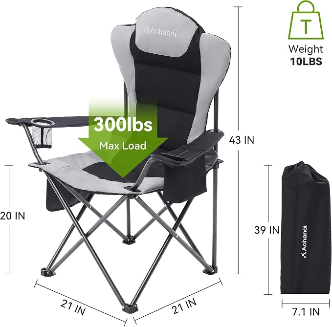 Camping Chairs for Heavy People, Folding Chairs for Outside Outdoor Folding - Image 3