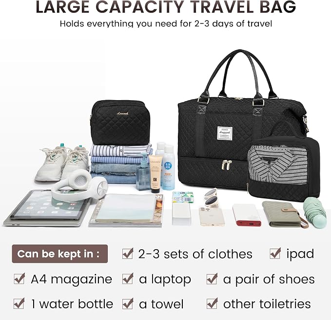LOVEVOOK Travel Duffle Bag, Weekender Bags - Image 4