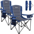 Romswi Oversized Camping Chairs, Heavy Duty Support 500 LBS, Padded Back & Arm by Romswi