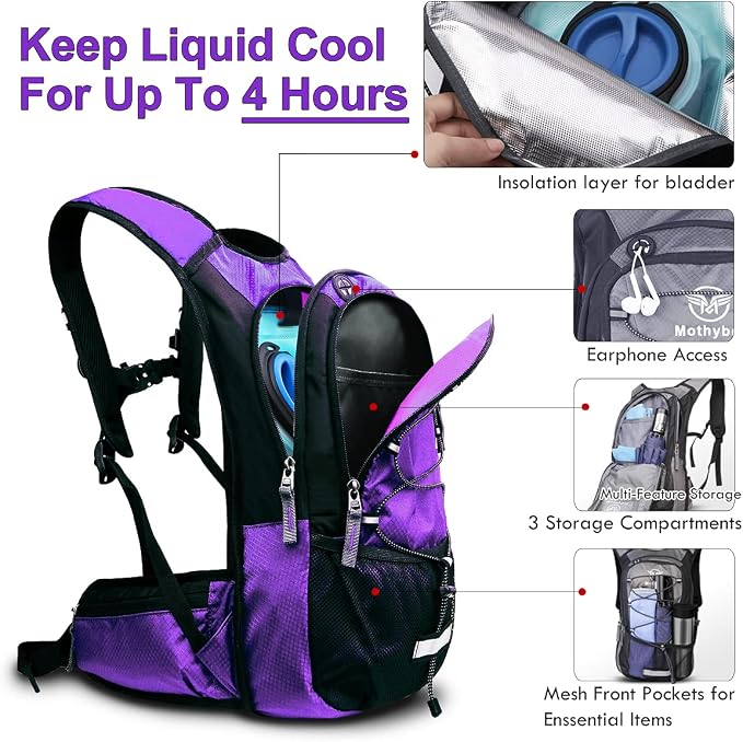 Insulated Hydration Backpack Pack - Image 3