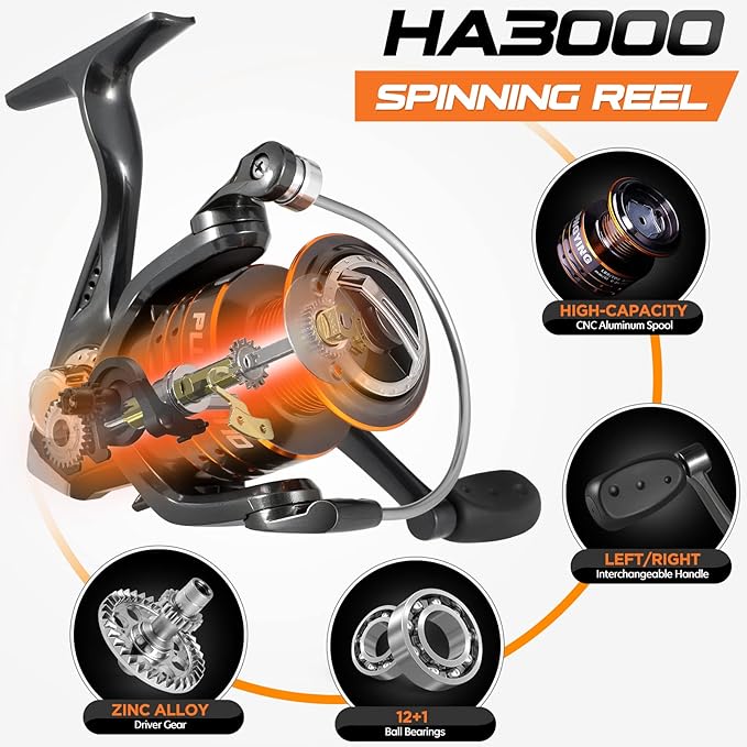 PLUSINNO Fishing Rod, Telescopic Fishing Rod and Reel Combo, Collapsible Travel - Image 3