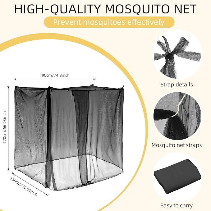 4 Corners Mosquito Net for Mosquiteros para Camas Bed Canopies Netting Bed - Image 2