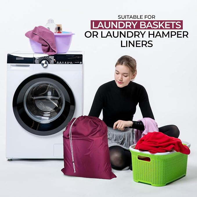 Laundry Bag with Locking Closure Drawstring – Extra Large Heavy Duty 100% Nylon - Image 3