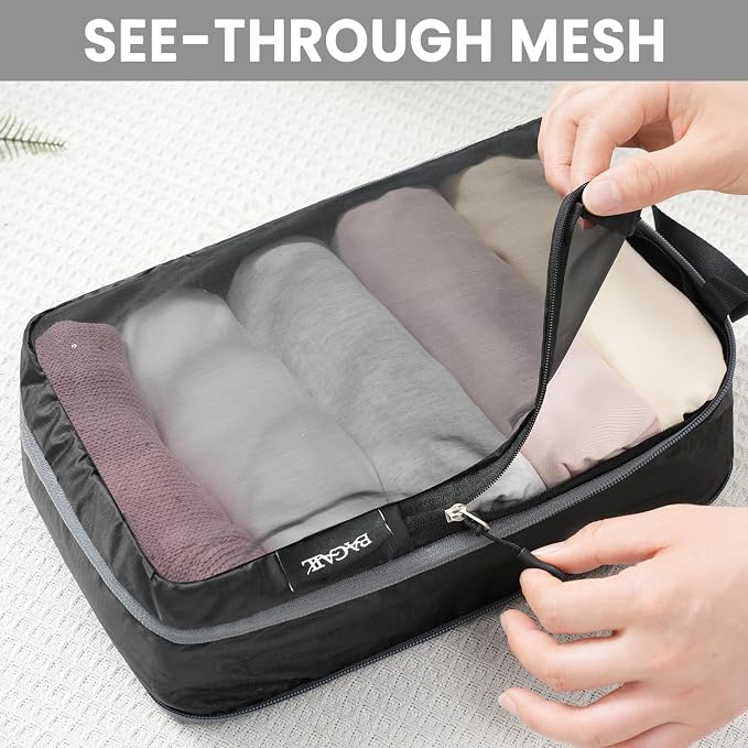BAGAIL 6 Set Ultralight Compression Packing Cubes Packing Organizer - Image 3
