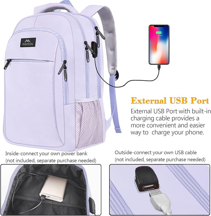 MATEIN Laptop Backpack for Girls, 15.6 Inch College School Backpack for Women - Image 2