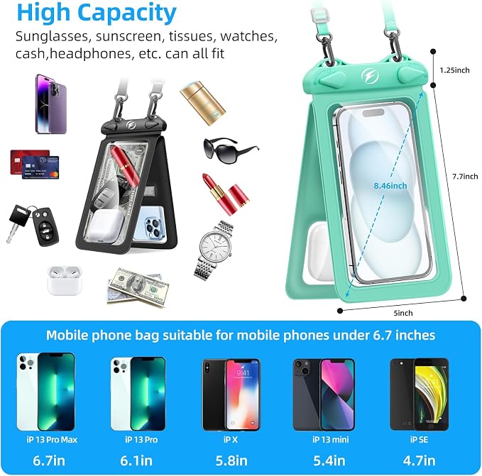 Waterproof Phone Pouch Double Space Waterproof Phone Case - Image 2