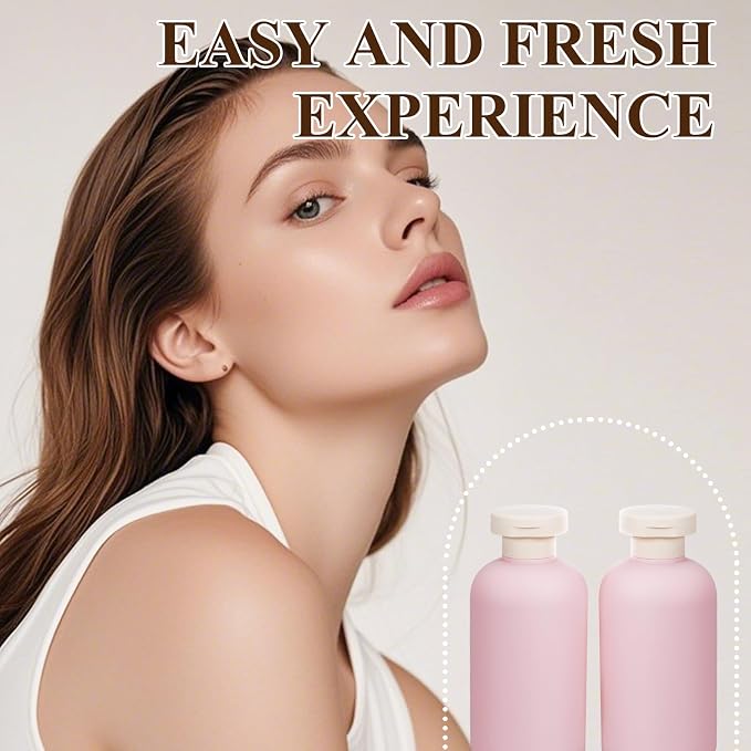 ASEVAT 10oz 4pack Refillable Travel Shampoo and Conditioner Bottles, Travel - Image 3