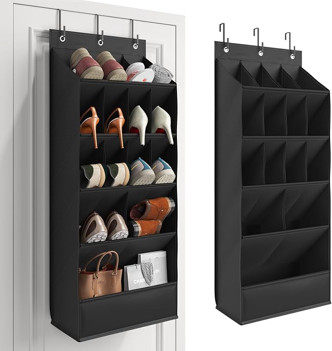Over the Door Shoe Organizer for Closet, Shoes Rack for Closet by Mefirt