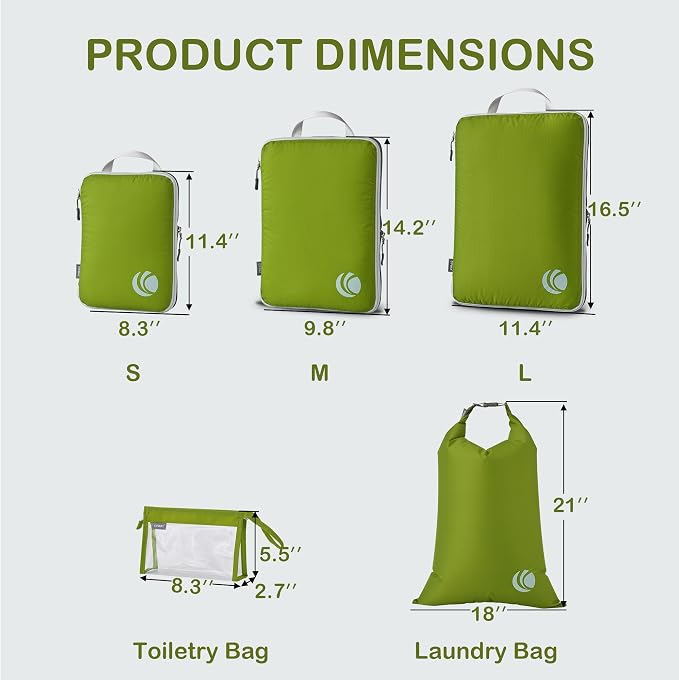 Cipway Compression Packing Cubes, Ultralight Luggage Organizer Bags - Image 4