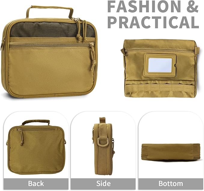 VELVEBAG Mens Toiletry Travel Bag Hanging Toiletry Bag - Image 3