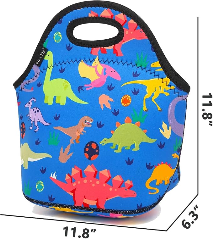 FlowFly Neoprene Kids Lunch box Insulated Soft Bag Mini Cooler Thermal Meal - Image 3