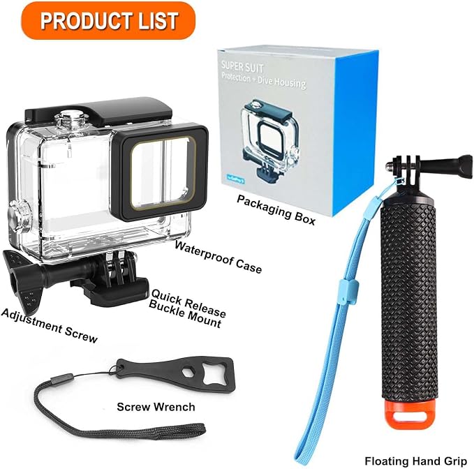 Compatible for Go Pro Hero 7 6 5 Black Waterproof Housing Case 45M/147FT - Image 2