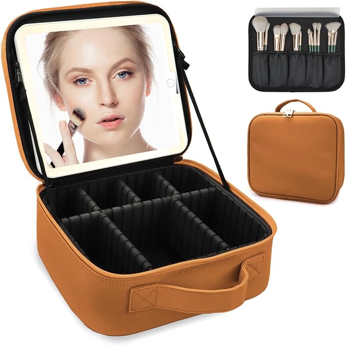 Travel Makeup Bag for Women and Makeup Artists Cosmetic Organizer Large Makeup by MORMIDTravelMakeupBag