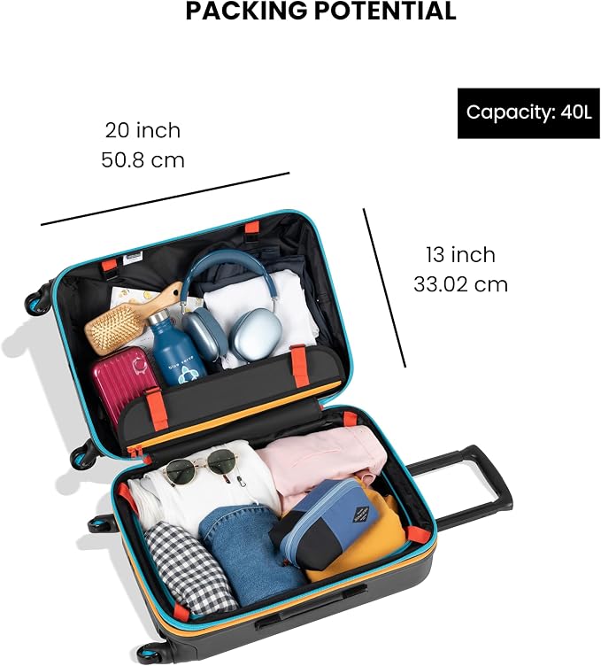 Sherpani Meridian, 22 Inch Carry On Luggage Airline Approved, Rolling Hardside - Image 8