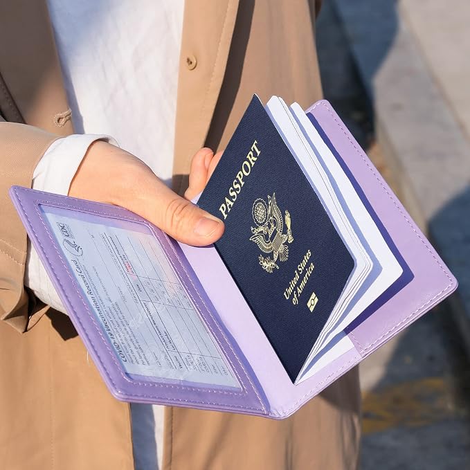 TIGARI Passport Holder for Travel Women Men, PU Leather Passport Wallet Cover - Image 2