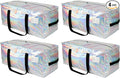 4 Pack Heavy Duty Moving Bags Extra Large Waterproof Foldable Clothing Storage by JCBZAMZ