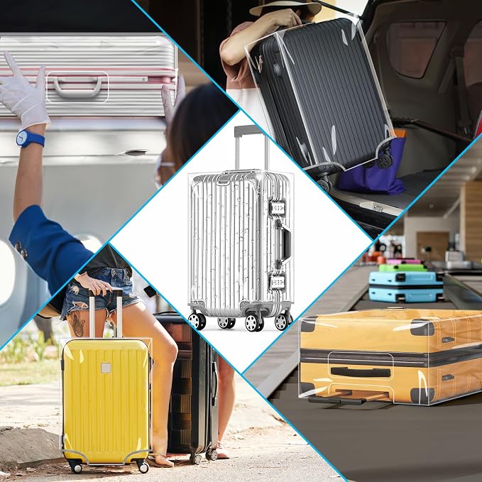 Yotako Clear PVC Suitcase Cover Tough Protector, 30 Inch Luggage Covers - Image 6