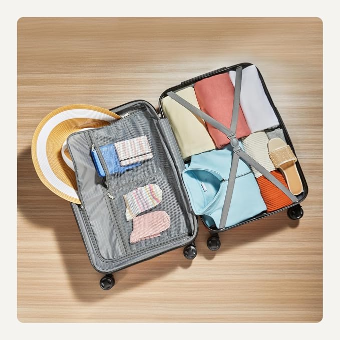 Amazon Basics 26" Hardside Medium Checked Luggage, Hardshell Suitcase - Image 4