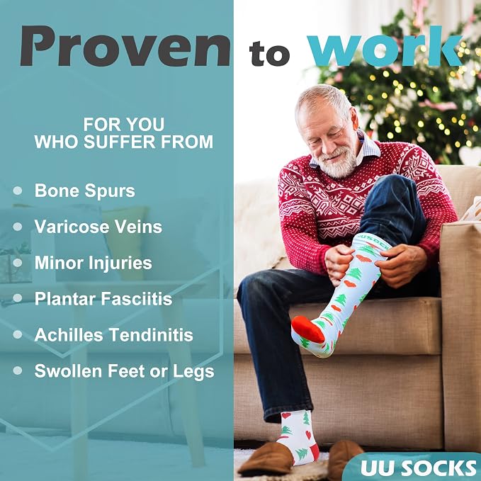Medical Compression Socks for Women and Men 3 Pairs 20-30 mmHg Knee High - Image 4