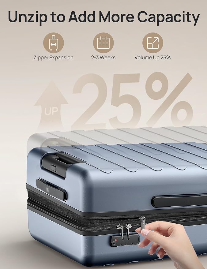 Carry on Luggage 22 X 14 X 9 Airline Approved, 20 Inch Luggage - Image 4