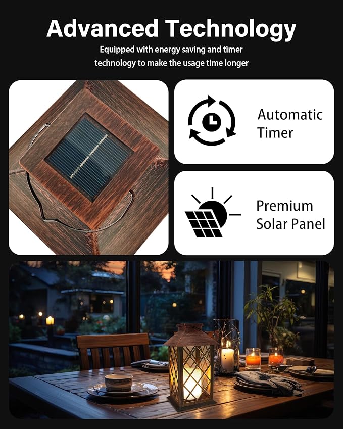 SHYMERY Solar Lanterns, Hanging Outdoor Lantern - Image 6