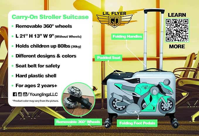 Younglingz LIL FLYER GO Version 2 Ride On Suitcase - Image 9