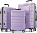 SHOWKOO Luggage Sets Expandable PC+ABS Durable Suitcase Double Wheels TSA Lock by SHOWKOO