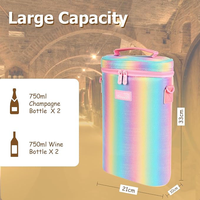 Tirrinia 2 Bottle Wine Gift Tote Carrier - Image 7