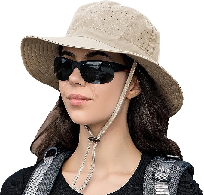 Rosoz Sun Hat for Men Women Boonie Bucket Hat Wide Brim Breathable Cooling - Image 2