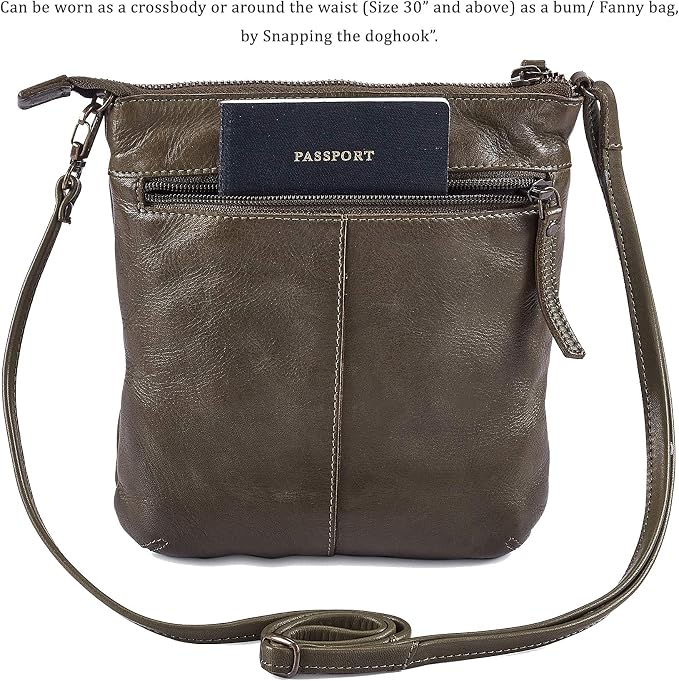 Crossbody Sling Bag for Women Small Real Leather Purse Vintage Travel Crossover - Image 5