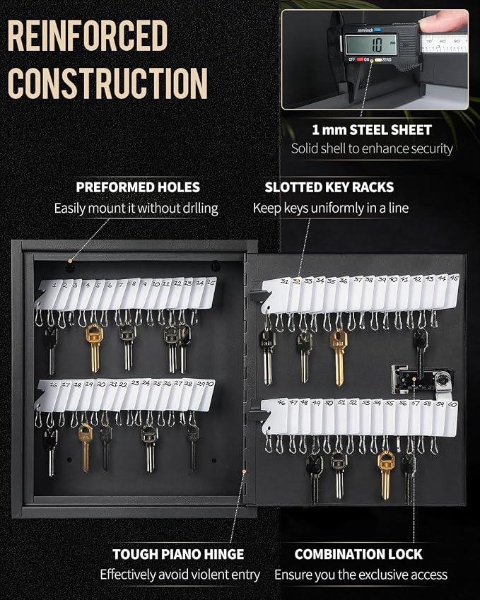 Uniclife 60 Position Slotted Key Cabinet - Image 7