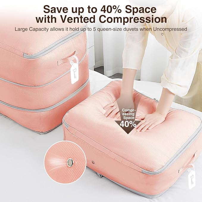 6 Pack Compression Storage Bags - 110L Large Capacity Comforter Storage Bag - Image 3