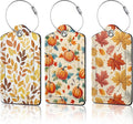 Hello Fall Luggage Tag for Suitcase, Autumn Leaves Design by Unknown