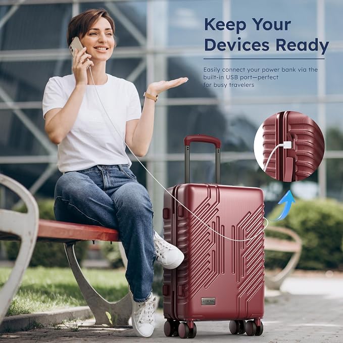 ALPHA CAMP 20-inch Carry On Luggage Airline Approved - Image 2