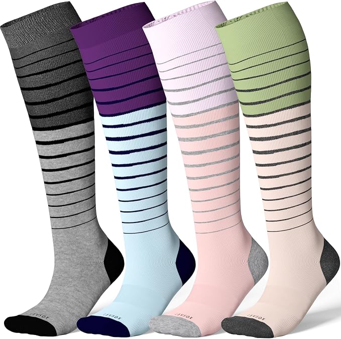LEVSOX Compression Socks for Pregnant Women 20-30 mmHg Knee High Cute Funny by Levsox