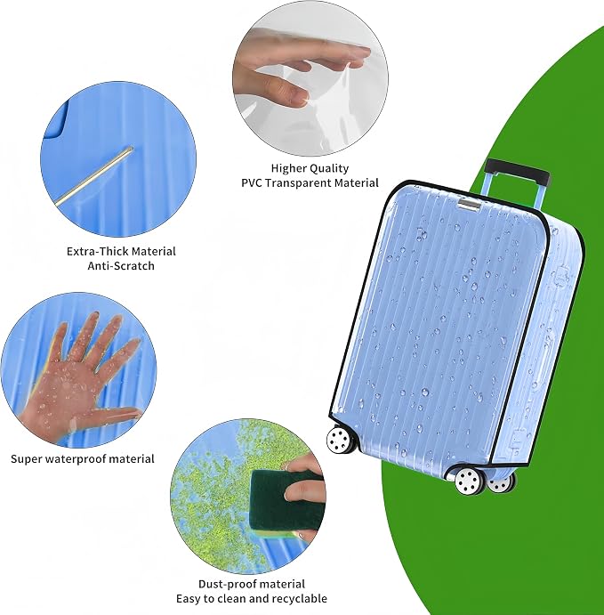Luggage Cover Clear PVC Suitcase Covers - Image 5