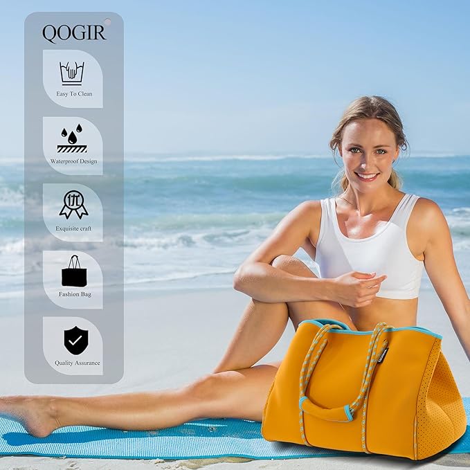QOGiR Neoprene Multipurpose Beach Bag Tote - Image 4